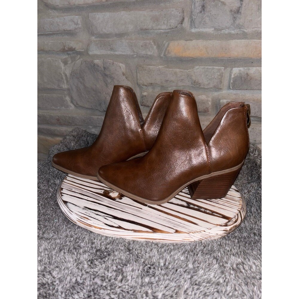 Michael By Michael Shannon Womens Aubrey Bootie - Brown Size 9 - Picture 4 of 12